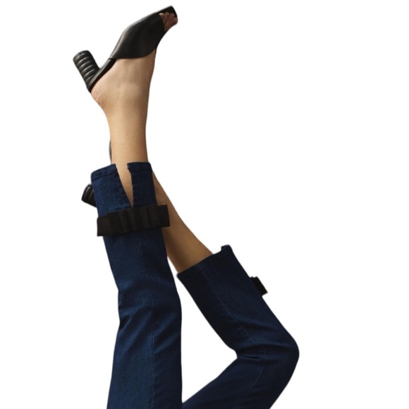 Anthropologie Maeve Cropped Ankle Bow Jeans Size 28 - Picture 2 of 9